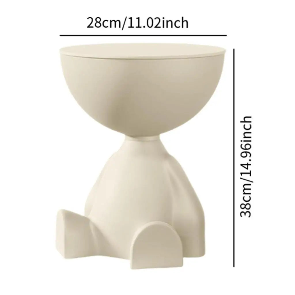 Cream Side End Table Creative Flat Coffee Table Flat Head Corner Table For Nightstand Drink Table Bedroom Bathroom Office