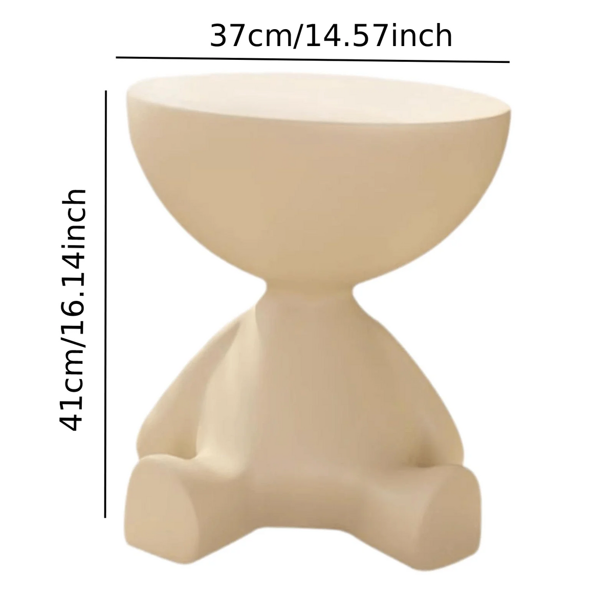 Cream Side End Table Creative Flat Coffee Table Flat Head Corner Table For Nightstand Drink Table Bedroom Bathroom Office