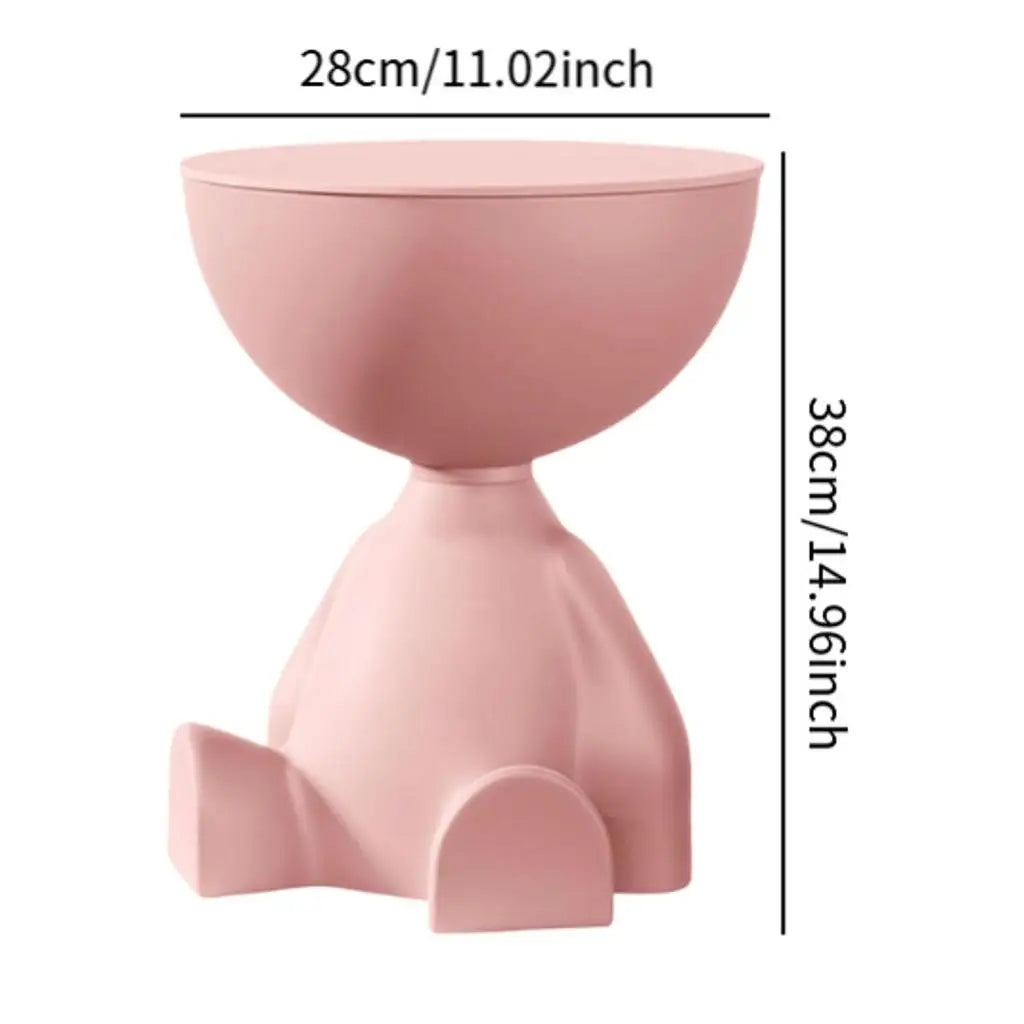 Cream Side End Table Creative Flat Coffee Table Flat Head Corner Table For Nightstand Drink Table Bedroom Bathroom Office
