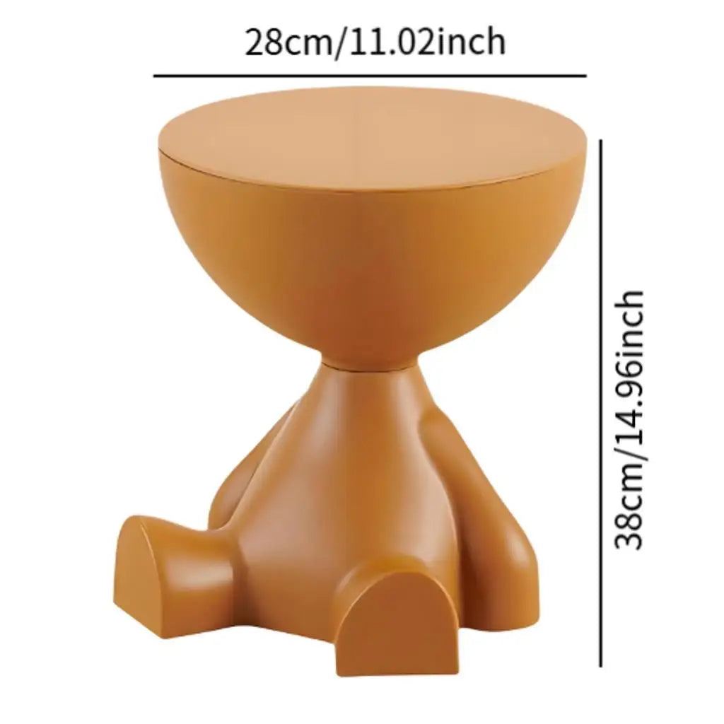Cream Side End Table Creative Flat Coffee Table Flat Head Corner Table For Nightstand Drink Table Bedroom Bathroom Office