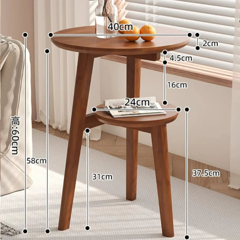 Modern Bedside Cabinets Coffee Table   Solid Wood Side Table Movable Living Room Small Coffee Table Home Furniture New