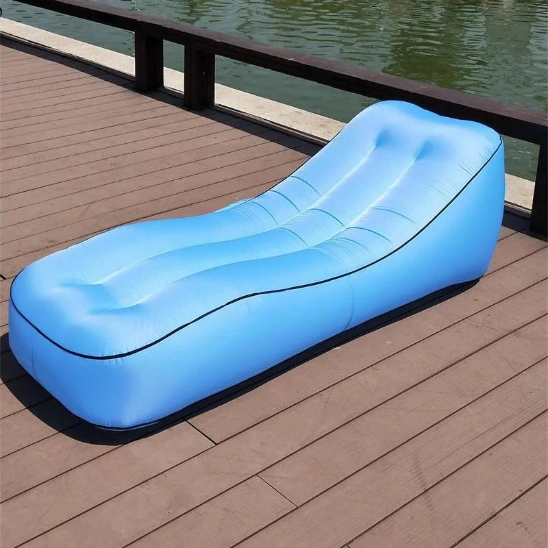 Inflatable Sofa Portable Air Bed Outdoor Airbed Noon Break Bed Camping Casual Beach Recliner Floatation Bed