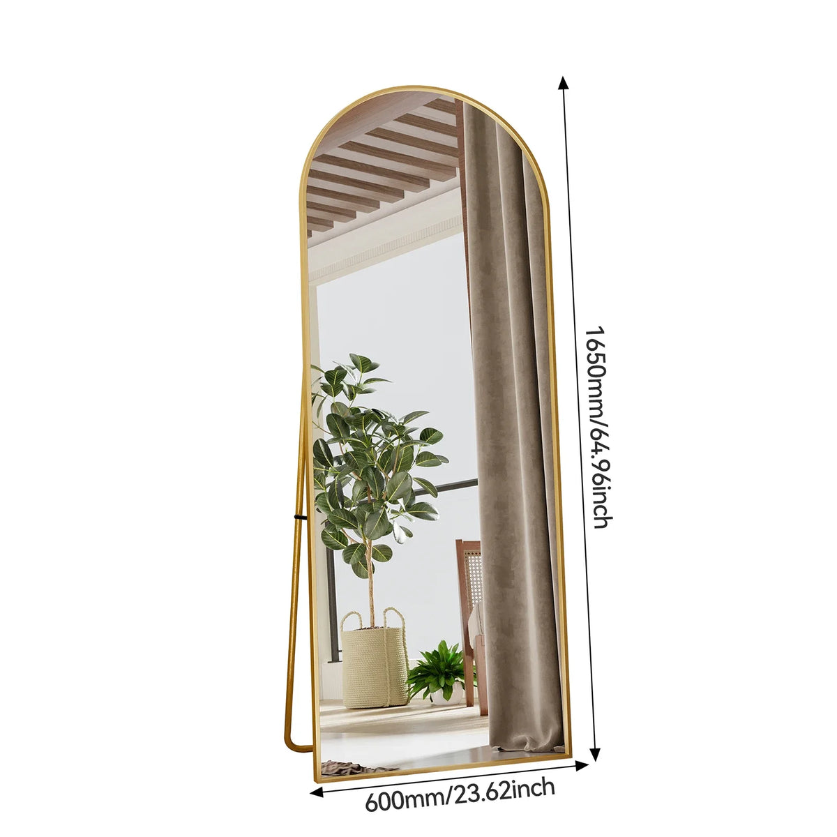 Full Length Mirror,Standing Mirror with Black Frame, Large Wall Mirror for Standing, Leaning or Hanging
