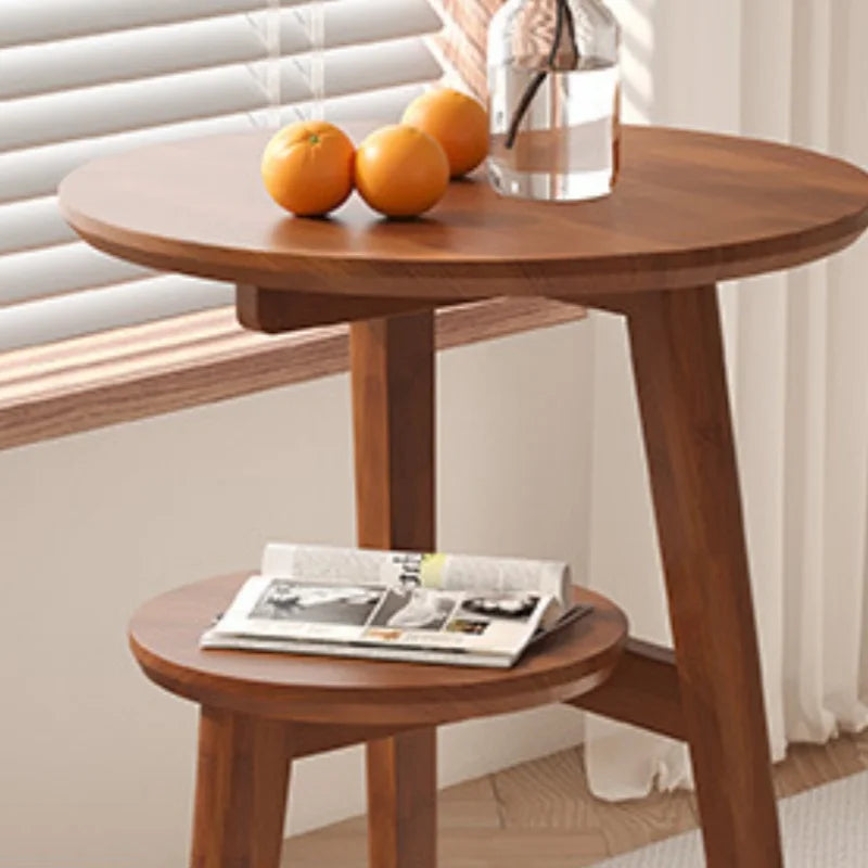 Modern Bedside Cabinets Coffee Table   Solid Wood Side Table Movable Living Room Small Coffee Table Home Furniture New