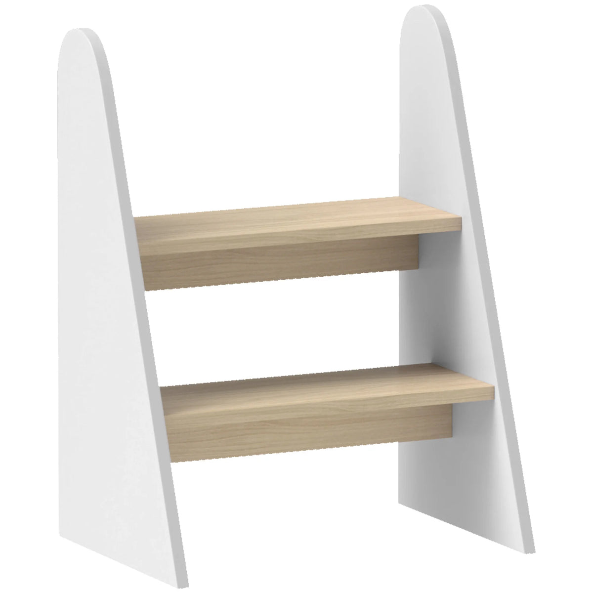 Aiyaplay 2-Step Children's Stool for Ages 3+ for Bathroom Kitchen White