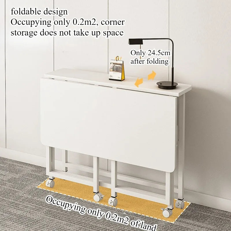 Small apartment folding table does not occupy an area, removable desk, home computer table, lazy bedside table, simplestudytable
