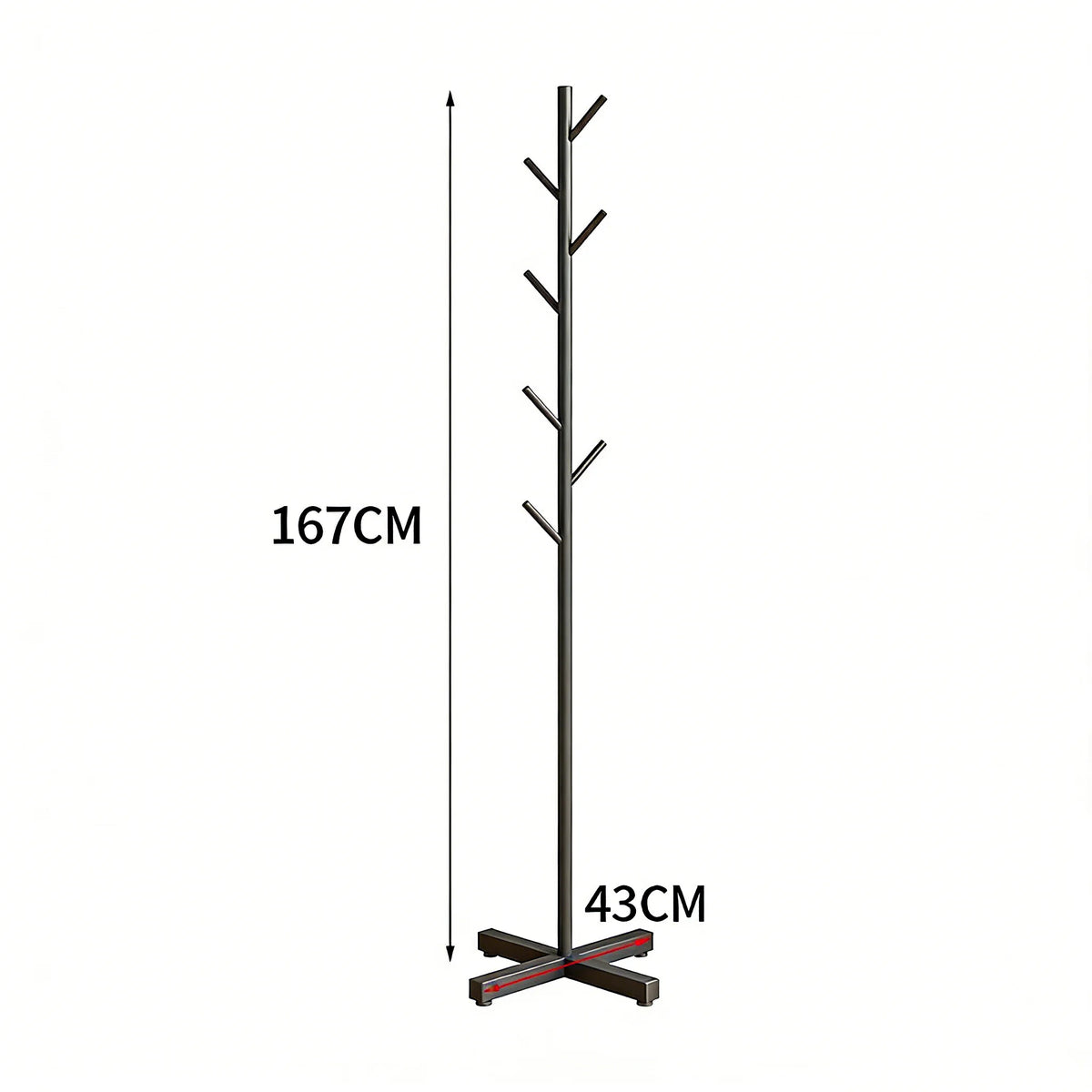 Floor Standing Clothes Rack Household Coat Hanger Simple Storage Organizer for Bedroom Living Room Clothing Display Stand
