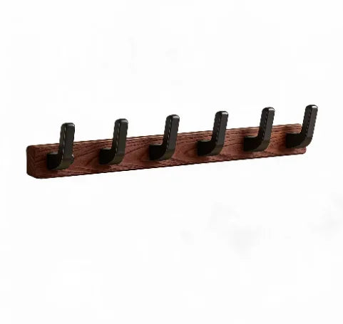 Wall Mount Wooden Coat Rack with Shelf Multi-Purpose Wall Hanger Hooks Storage Rack for Entryway Bedroom Bathroom Kitchen