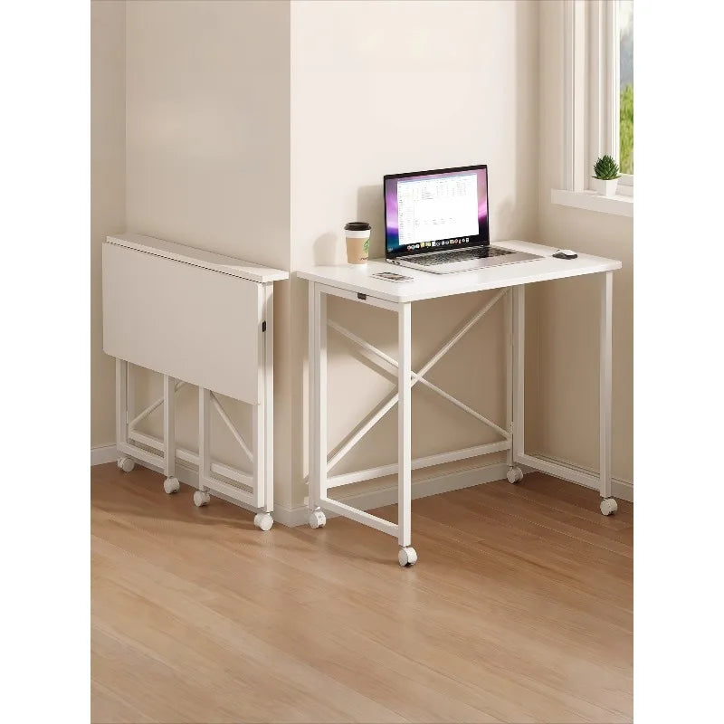 Small apartment folding table does not occupy an area, removable desk, home computer table, lazy bedside table, simplestudytable