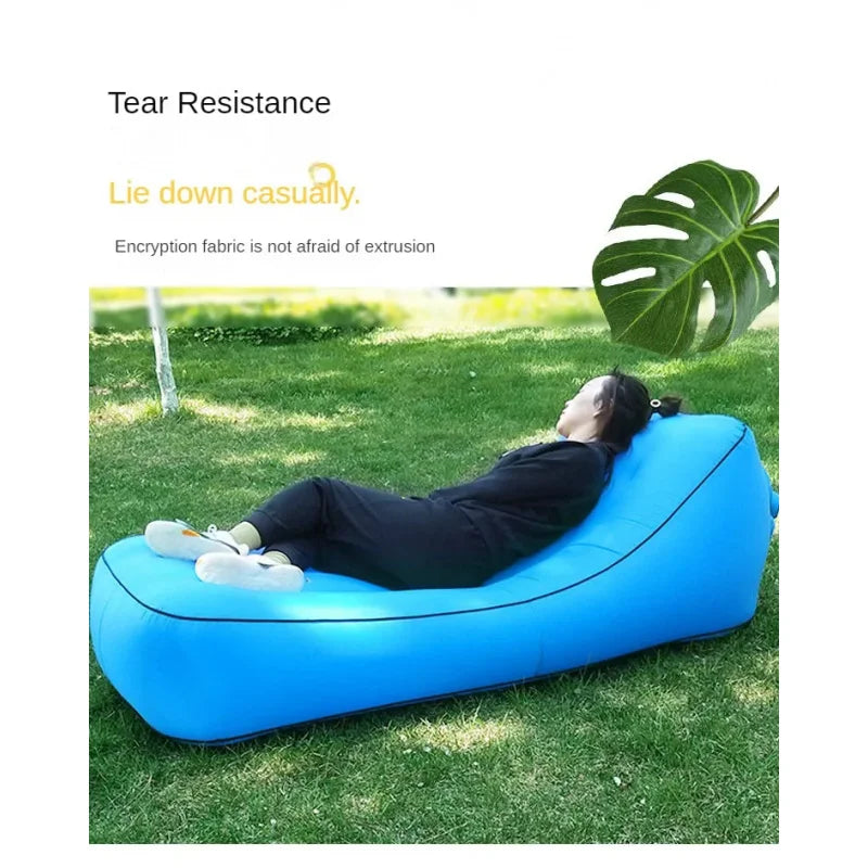 Inflatable Sofa Portable Air Bed Outdoor Airbed Noon Break Bed Camping Casual Beach Recliner Floatation Bed
