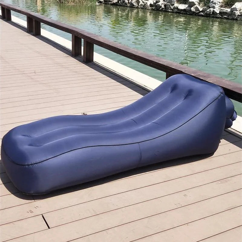 Inflatable Sofa Portable Air Bed Outdoor Airbed Noon Break Bed Camping Casual Beach Recliner Floatation Bed