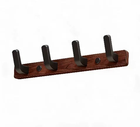 Wall Mount Wooden Coat Rack with Shelf Multi-Purpose Wall Hanger Hooks Storage Rack for Entryway Bedroom Bathroom Kitchen