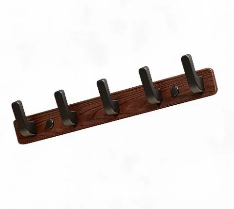 Wall Mount Wooden Coat Rack with Shelf Multi-Purpose Wall Hanger Hooks Storage Rack for Entryway Bedroom Bathroom Kitchen