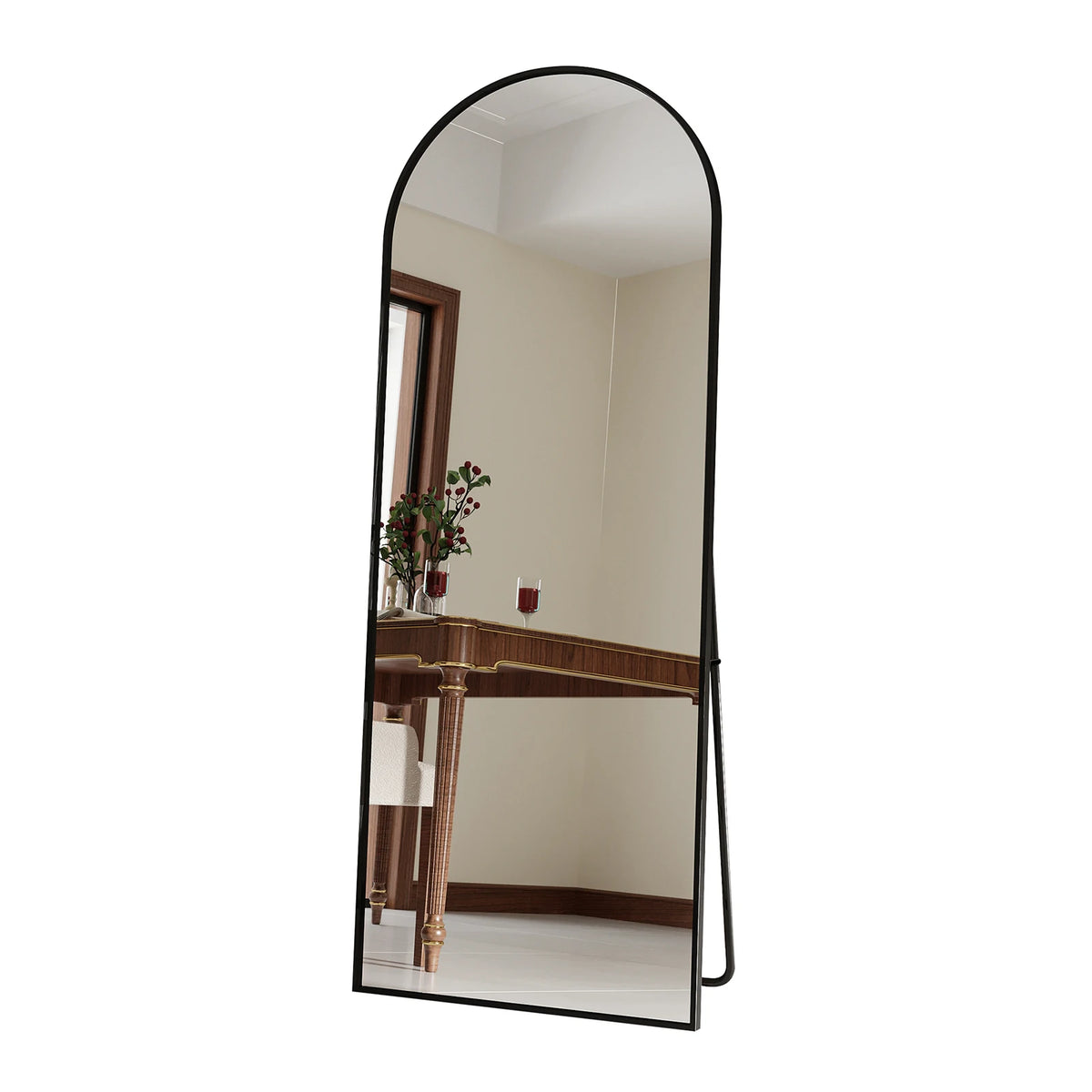 Full Length Mirror,Standing Mirror with Black Frame, Large Wall Mirror for Standing, Leaning or Hanging