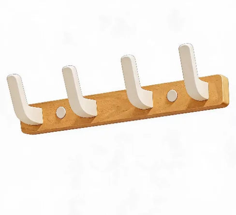 Wall Mount Wooden Coat Rack with Shelf Multi-Purpose Wall Hanger Hooks Storage Rack for Entryway Bedroom Bathroom Kitchen